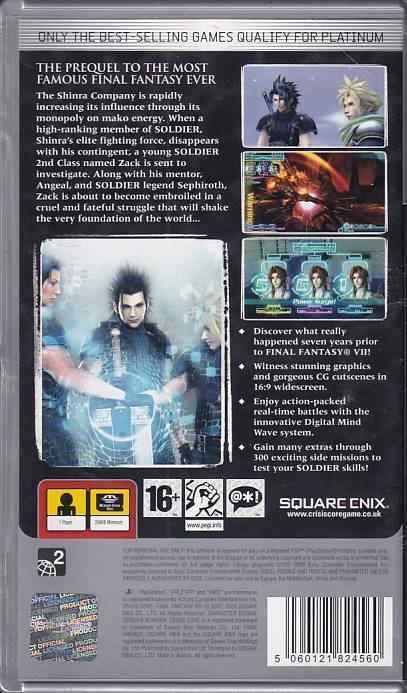 Crisis Core Final Fantasy VII - Platinum - PSP (B Grade) (Genbrug)